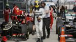 Lewis Hamilton po vítězné kvalifikaci v Číně